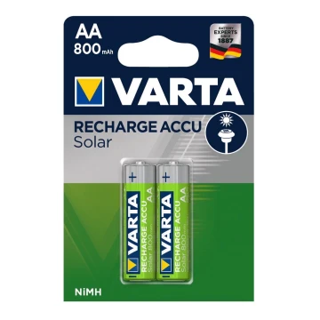 Varta 56736 - 2 kpl Uudelleenladattava akku SOLAR ACCU AA NiMH/800mAh/1,2V