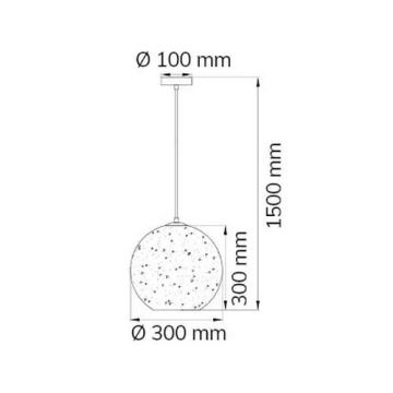 Wofi 6371.01.15.7000 - Kattokruunu johdossa FARA 1xE27/60W/230V