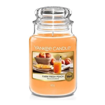 Yankee Candle - Tuoksukynttilä FARM FRESH PEACH iso 623g 110-150 tunnit