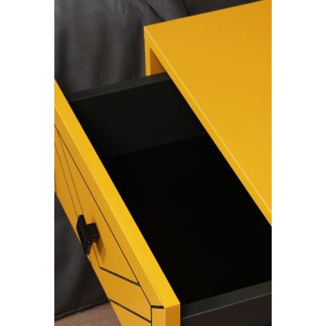 Yöpöytä LUNA 55x50 cm keltainen