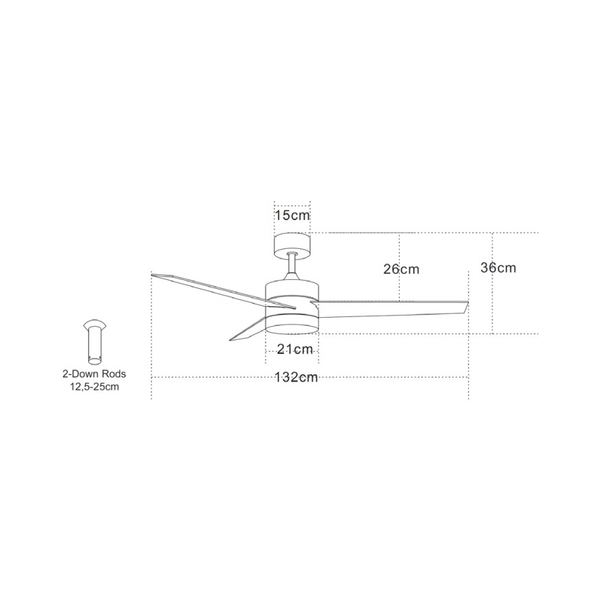 Zambelis 19134 - LED Kattotuuletin LED/15W/230V 3000/4000/6000K kromi + kauko-ohjaus