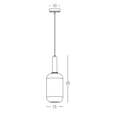 Zambelis 22070 - Kattokruunu johdossa 1xE27/40W/230V halkaisija 15 cm kulta