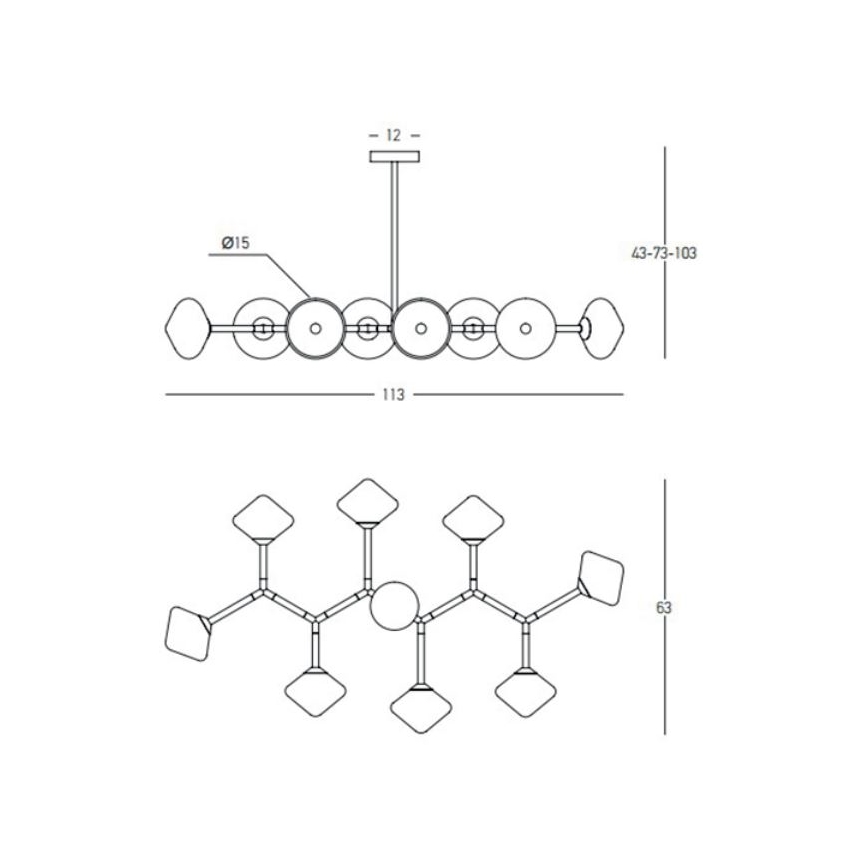 Zambelis 23023 - Riippukattokruunu 8xG9/5W/230V kulta