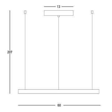 Zambelis 23032 - Himmennettävä LED-kattokruunu johdossa LED/28W/230V 3000K halkaisija 60 cm kulta