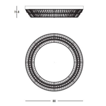 Zambelis 23049 - LED Himmennettävä kristallikattovalaisin LED/55W/230V CRI 90 3000K halkaisija 80 cm messinki