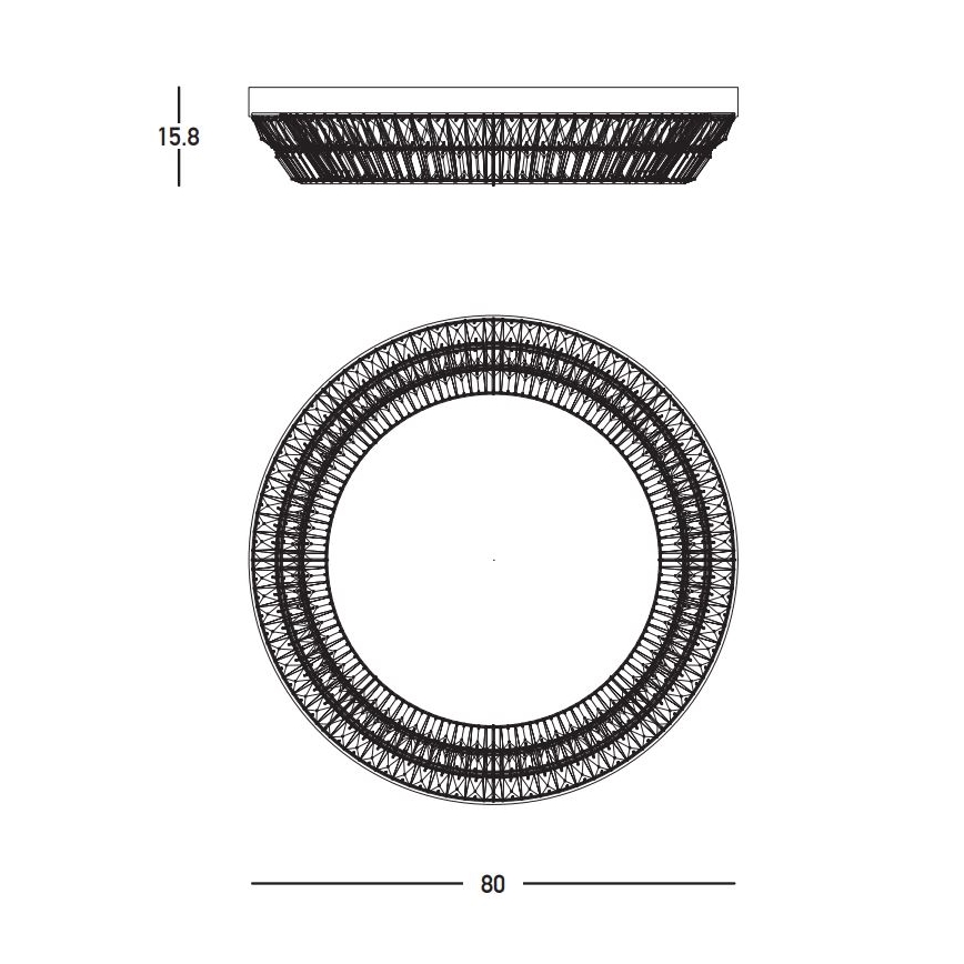 Zambelis 23049 - LED Himmennettävä kristallikattovalaisin LED/55W/230V CRI 90 3000K halkaisija 80 cm messinki