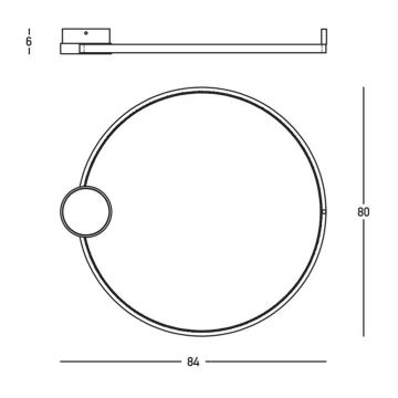 Zambelis 23097 - Himmennettävä LED-kattovalaisin LED/32W/230V 3000K halkaisija 80 cm kulta