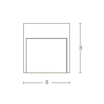 Zambelis E111 - LED-ulkoseinävalaisin LED/3W/230V 3000K IP54