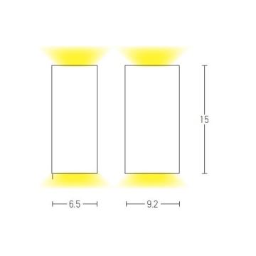 Zambelis E124 - Ulkoseinävalaisin 2xGU10/15W/230V IP54 antrasiitti