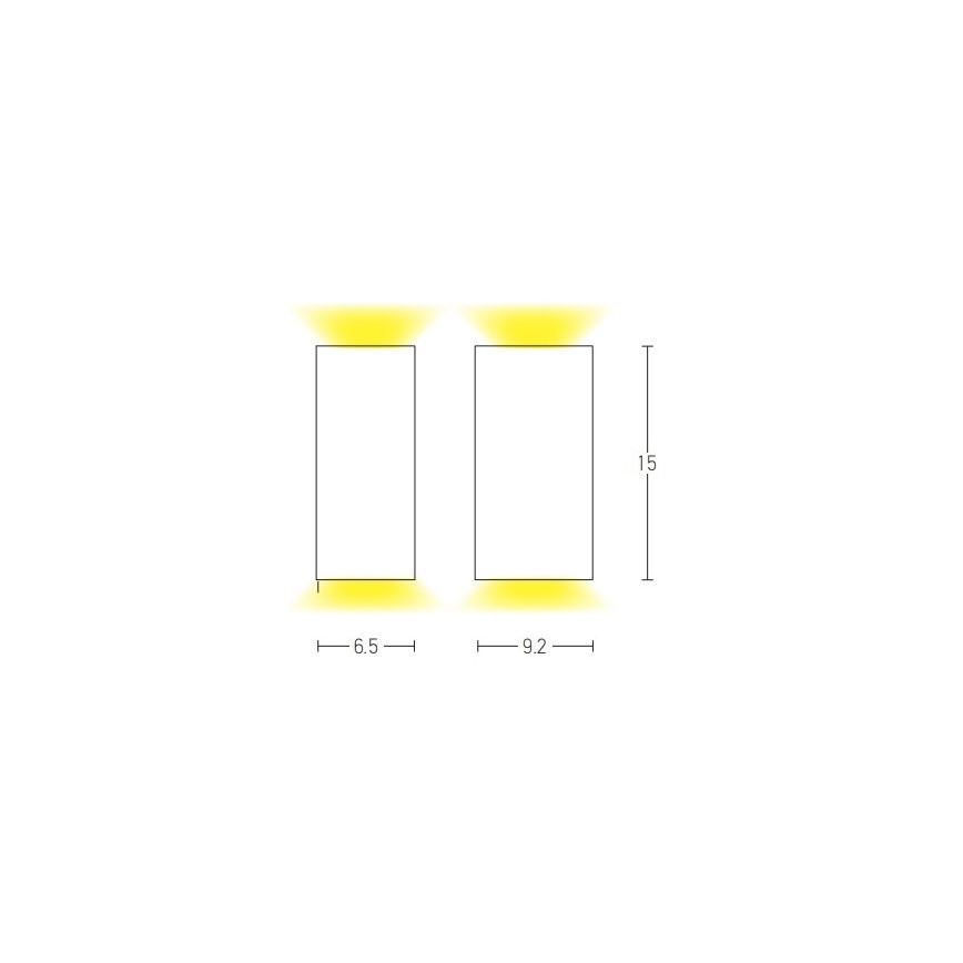 Zambelis E124 - Ulkoseinävalaisin 2xGU10/15W/230V IP54 antrasiitti