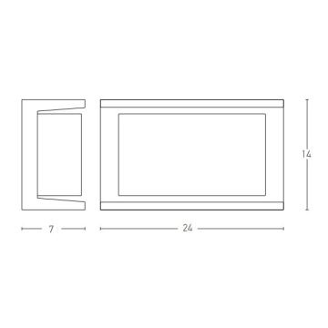 Zambelis E149 - Ulkoseinävalaisin 1xE27/18W/230V IP54 antrasiitti