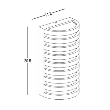 Zambelis E341 - LED-ulkoseinävalaisin LED/10W/230V 3000K IP65 ruskea