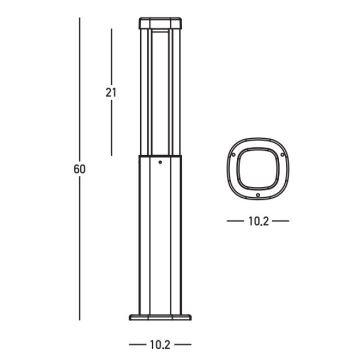 Zambelis E355 - LED-ulkolamppu LED/7W/230V 3000K IP54 antrasiitti