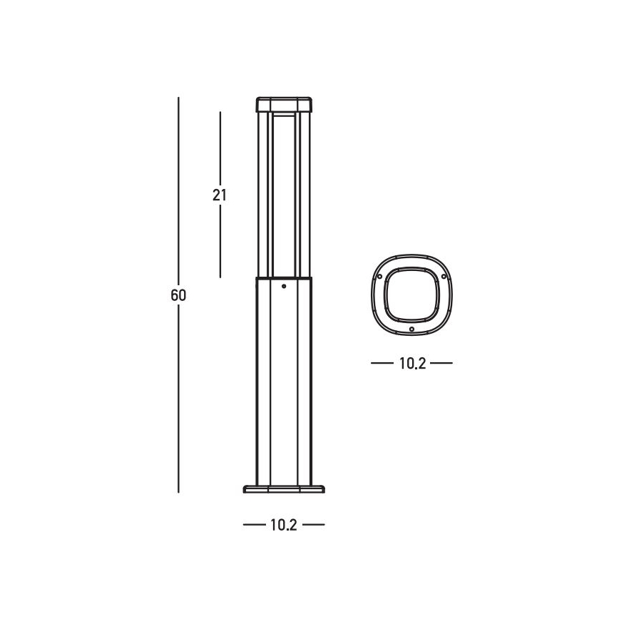 Zambelis E355 - LED-ulkolamppu LED/7W/230V 3000K IP54 antrasiitti