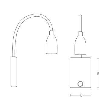 Zambelis H33 - LED Joustava pieni lamppu LED/3W/230V valkoinen