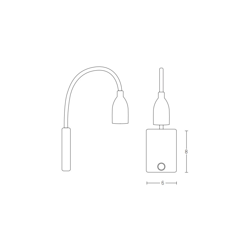 Zambelis H33 - LED Joustava pieni lamppu LED/3W/230V valkoinen