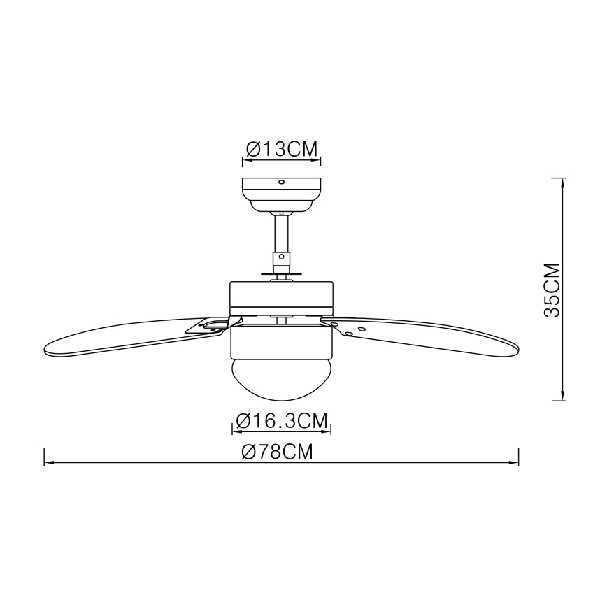 ZEVENTI - Kattotuuletin FAMARA 1xE14/60W/230V