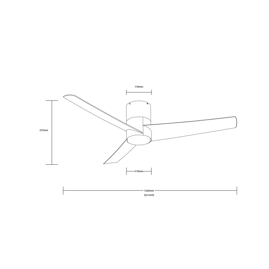 ZEVENTI - LED Kattotuuletin BARROSA LED/18W/230V Wi-Fi Tuya musta + kauko-ohjaus