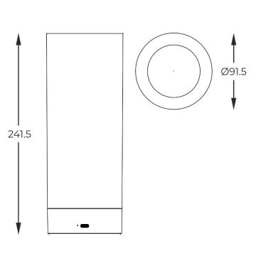 Zuma Line - LED Himmennettävä ja ladattava pöytälamppu LED/1,2W/230V harmaa IP54