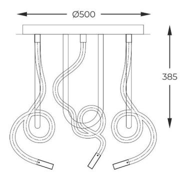 Zuma Line - Kiinteä LED-kattokruunu LED/45W/230V 3000/4000/6000K kulta