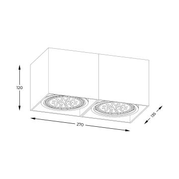 Zuma Line - Kohdevalo 2xGU10-ES111/15W/230V valkoinen