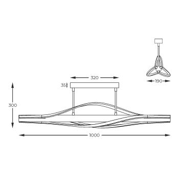 Zuma Line - LED-riipuskattokruunu LED/30W/230V