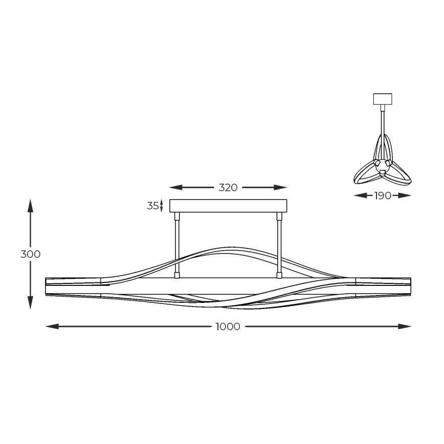 Zuma Line - LED-riipuskattokruunu LED/30W/230V