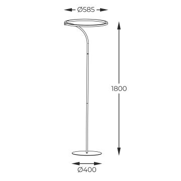 Zuma Line - LED-lattiavalaisin LED/24W/230V musta