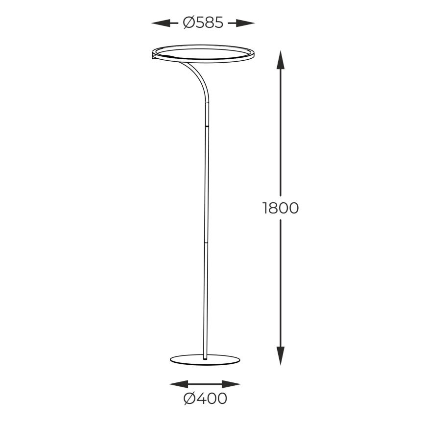 Zuma Line - LED-lattiavalaisin LED/24W/230V musta