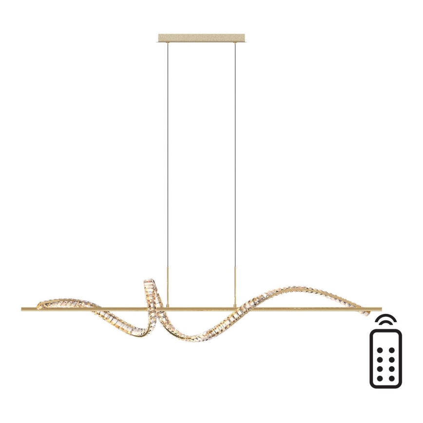 Zuma Line - LED Himmennettävä kristalli kattokruunu johdossa LED/24,5W/230V 2700-6000K + kauko-ohjaus