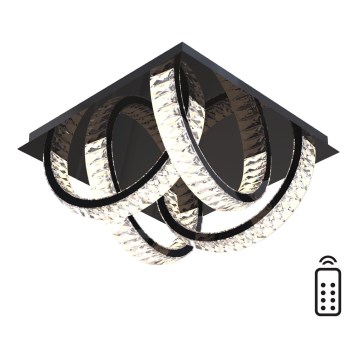 Zuma Line - LED Himmennettävä kristallikattovalaisin LED/23,5W/230V 3000-6000K musta + kauko-ohjaus