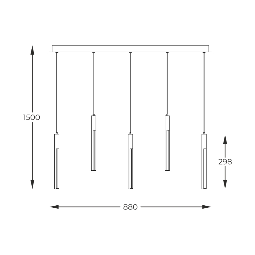 Zuma Line - Himmennettävä LED-kattokruunu johdossa LED/25W/230V