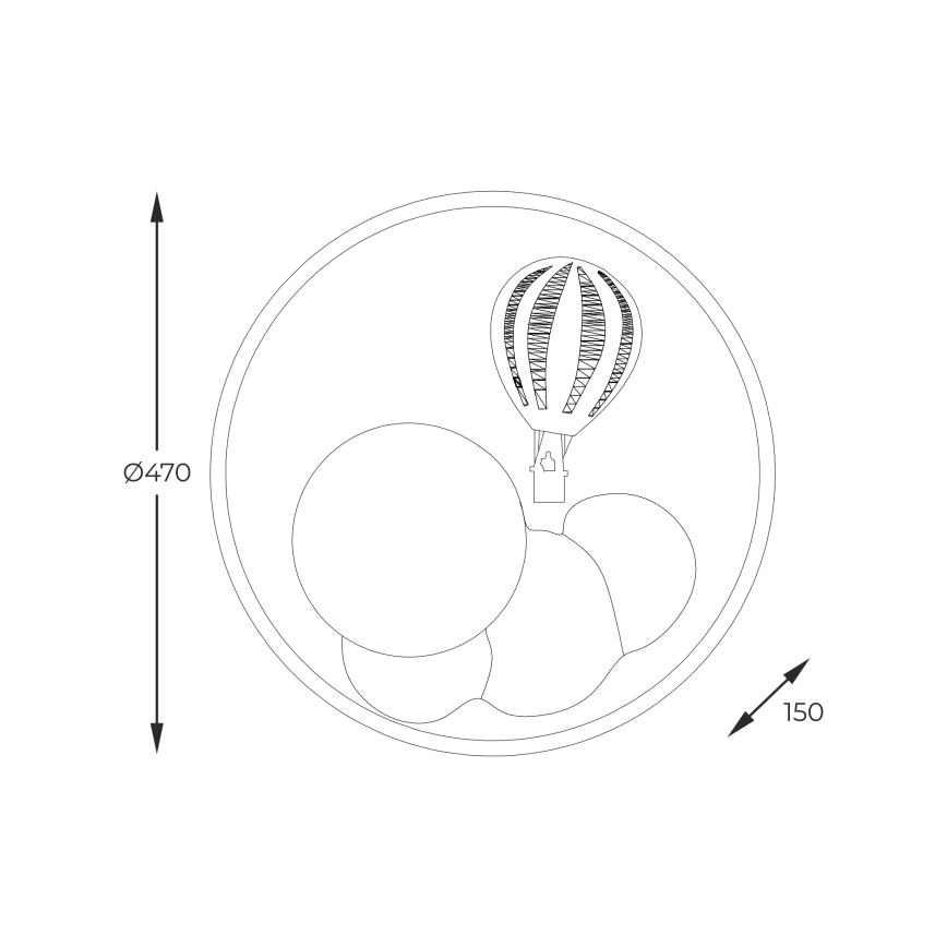 Zuma Line - LED Himmennettävä children's katto kevyt LED/42W/230V 3000/5700K vaaleanpunainen