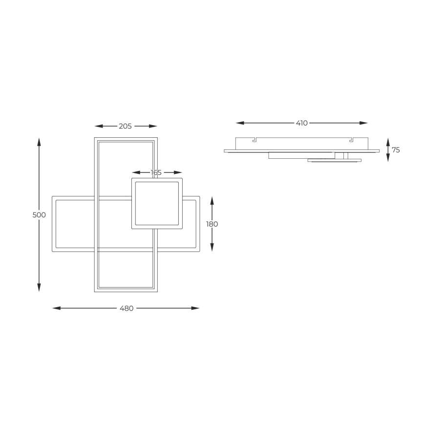 Zuma Line - Himmennettävä LED-kattovalaisin LED/46W/230V musta