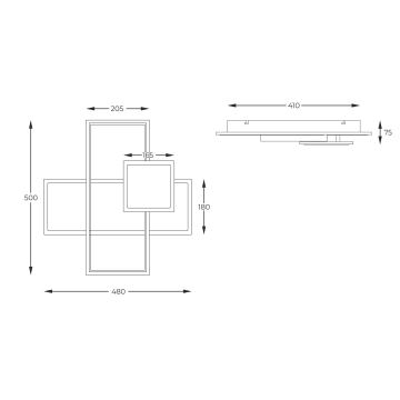 Zuma Line - Himmennettävä LED-kattovalaisin LED/46W/230V kulta