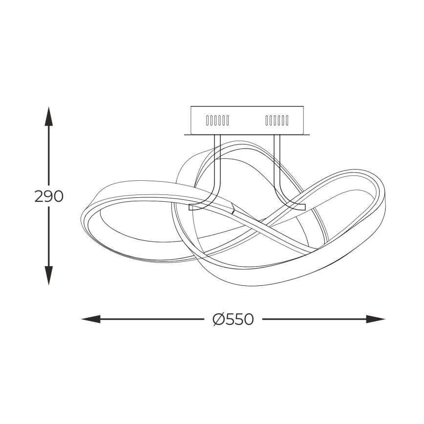 Zuma Line - LED-himmennyskattokruunu LED/44W/230V musta