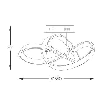 Zuma Line - LED-himmennyskattokruunu LED/44W/230V musta/kulta