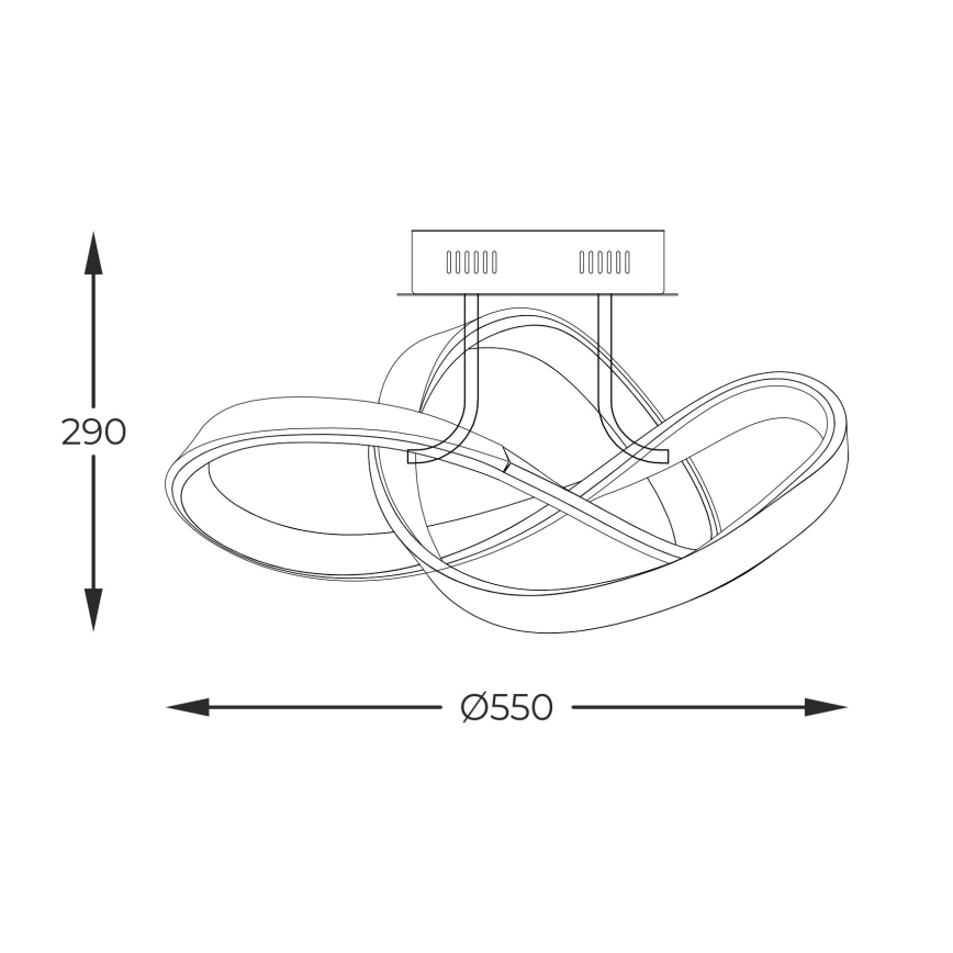 Zuma Line - LED-himmennyskattokruunu LED/44W/230V musta/kulta