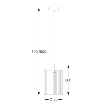 Zuma Line - Kattokruunu johdossa 1xE14/60W/230V musta