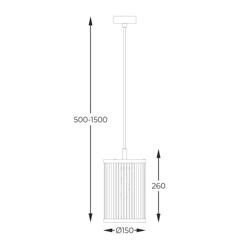 Zuma Line - Kattokruunu johdossa 1xE14/60W/230V musta