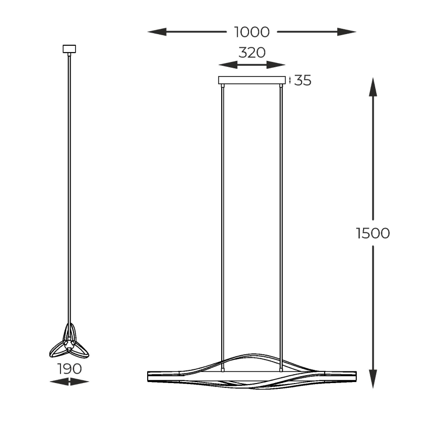 Zuma Line - LED-kattokruunu johdossa LED/30W/230V