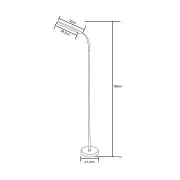 Zuma Line - Himmennettävä LED-lattiavalaisin LED/10W/230V 3000/4500/6500K musta