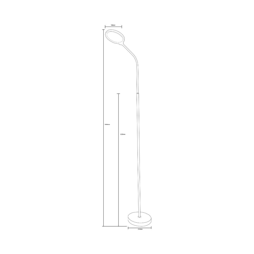 Zuma Line - Himmennettävä LED-lattiavalaisin LED/10W/230V 3000/4500/6500K musta