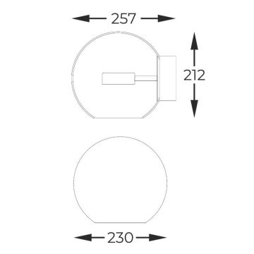 Zuma Line - LED-seinävalaisin LED/5W/230V kulta